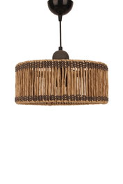 Opviq BK026 Lámpara de araña de metal con tapa de macramé en color Ecru